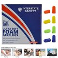 Interstate Safety Ultra-Soft Foam Earplugs, 32dB Highest NRR - 4 Assorted Colors, PK 200 40205